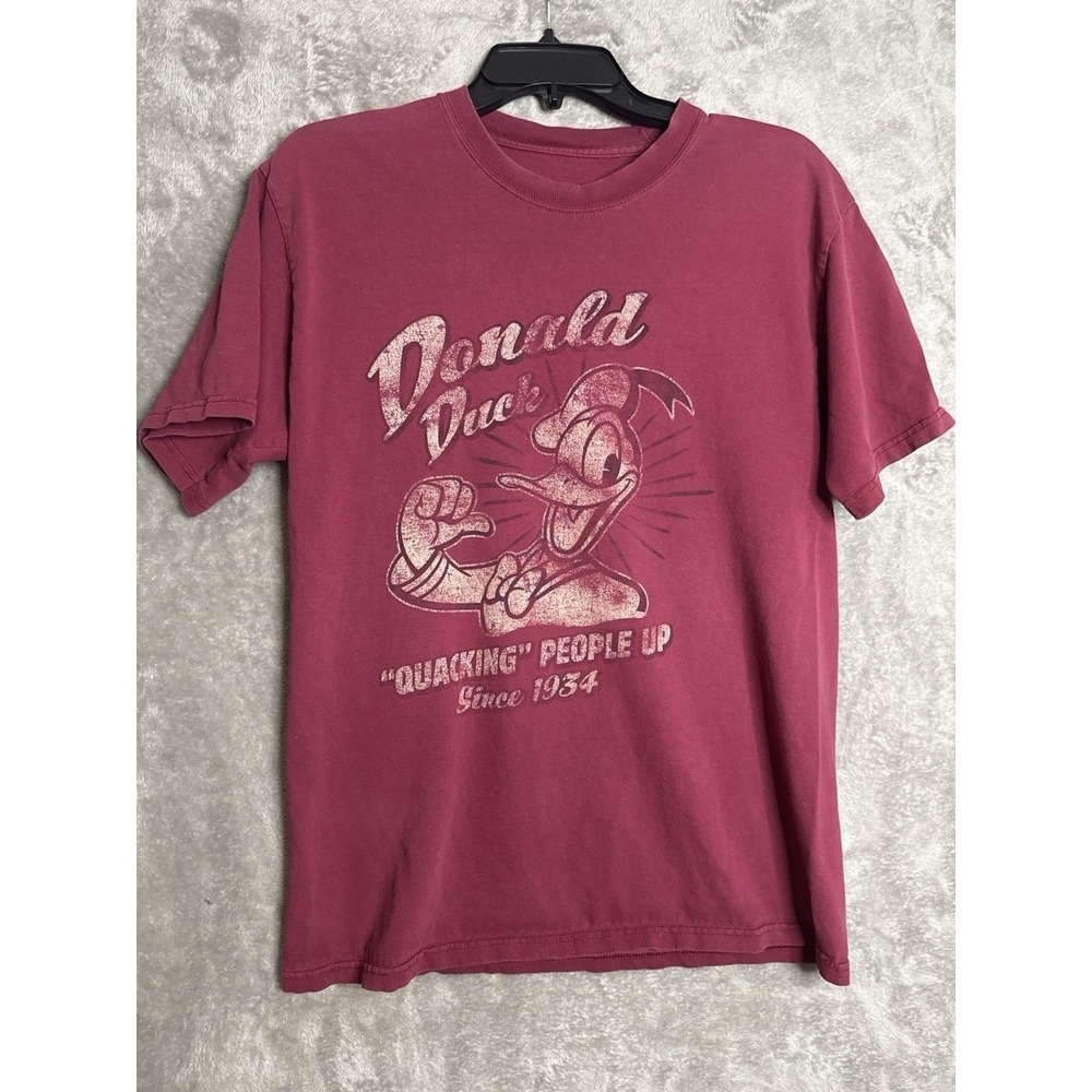 Disney Donald Duck Graphic T Red Vintage Style Size Unknown See Measurements